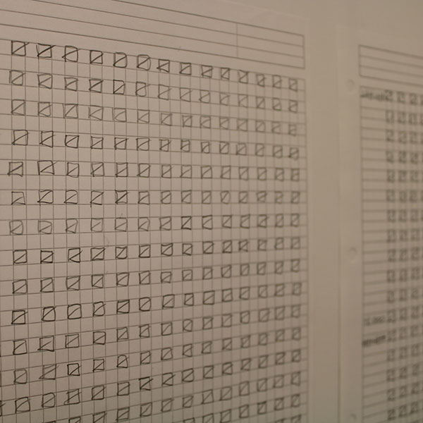 20 000 grains de sable - feuilles de comptage © 2020