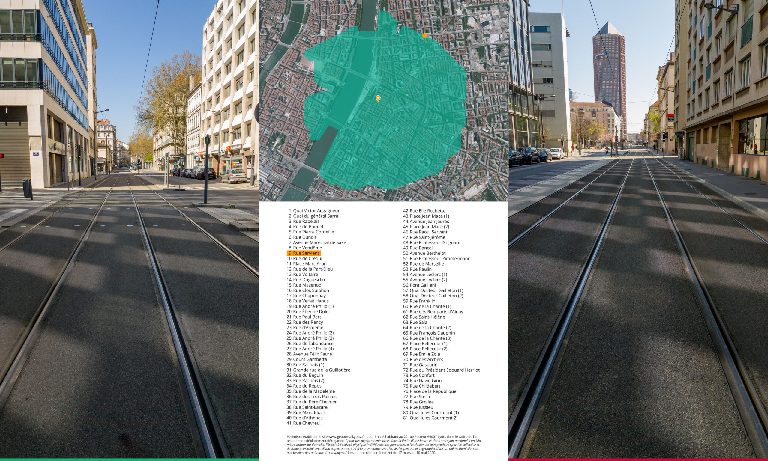 Déplacements dérogatoires- Rue Servient - © 2020