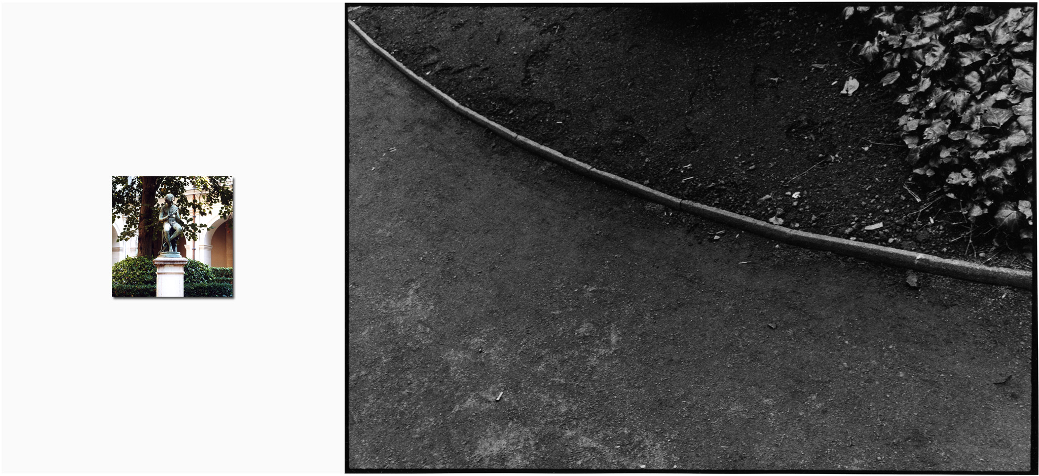 Vues de l'esprit - Statue de flûtiste, Jardin St Pierre, Lyon - 1999-2003