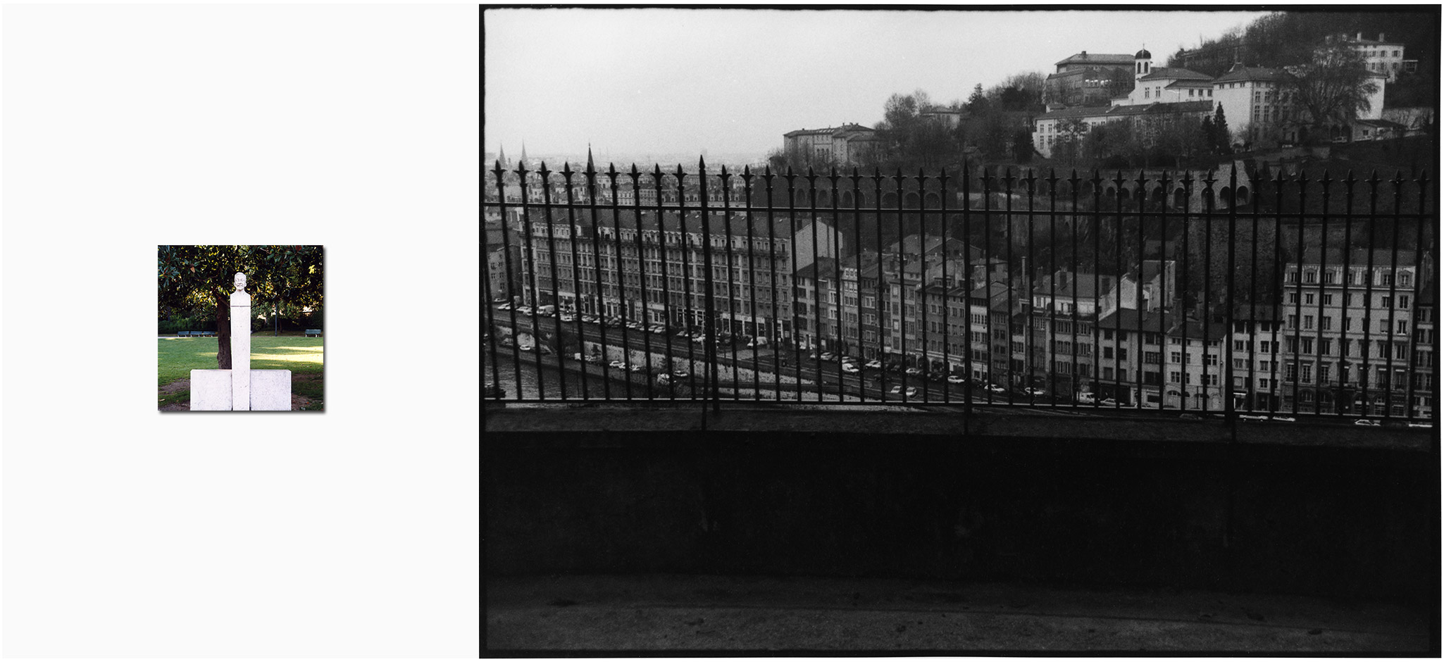 Vues de l'esprit - Statue Jardin des Chartreux,, Croix Rousse, Lyon - 1999-2003